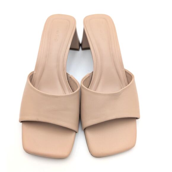 Open Edit Jaydin Block Heel Sandals Women's Open Toe Beige Size US6M EU36.5 - Picture 2 of 12